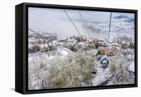 Taking the Gondola Up the Mountain at Telluride Ski Resort-Howie Garber-Framed Premier Image Canvas