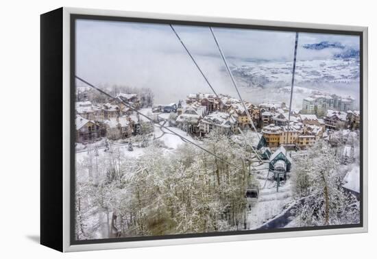 Taking the Gondola Up the Mountain at Telluride Ski Resort-Howie Garber-Framed Premier Image Canvas