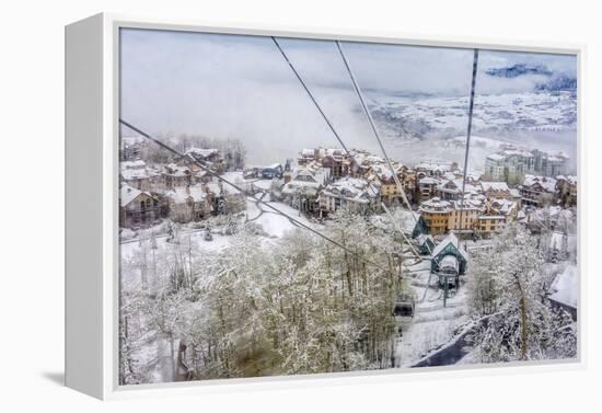 Taking the Gondola Up the Mountain at Telluride Ski Resort-Howie Garber-Framed Premier Image Canvas