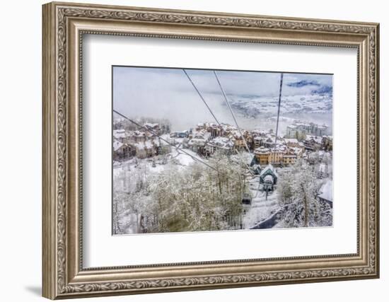 Taking the Gondola Up the Mountain at Telluride Ski Resort-Howie Garber-Framed Photographic Print