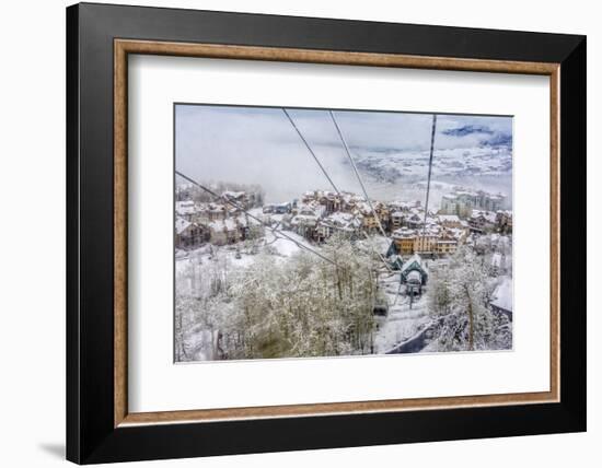 Taking the Gondola Up the Mountain at Telluride Ski Resort-Howie Garber-Framed Photographic Print