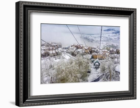 Taking the Gondola Up the Mountain at Telluride Ski Resort-Howie Garber-Framed Photographic Print