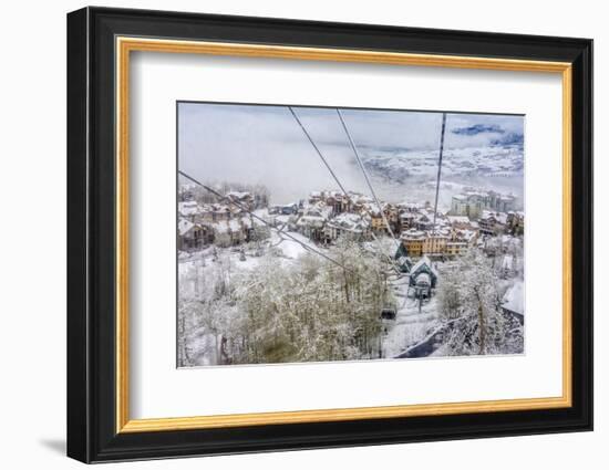 Taking the Gondola Up the Mountain at Telluride Ski Resort-Howie Garber-Framed Photographic Print