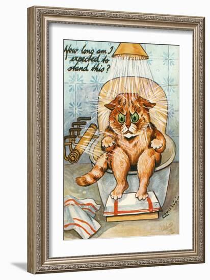 Taking the Waters as Seen by Louis Wain, C.1930-Louis Wain-Framed Giclee Print
