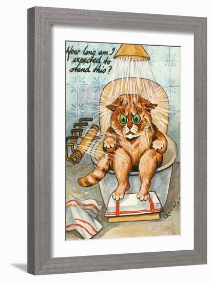 Taking the Waters as Seen by Louis Wain, C.1930-Louis Wain-Framed Giclee Print