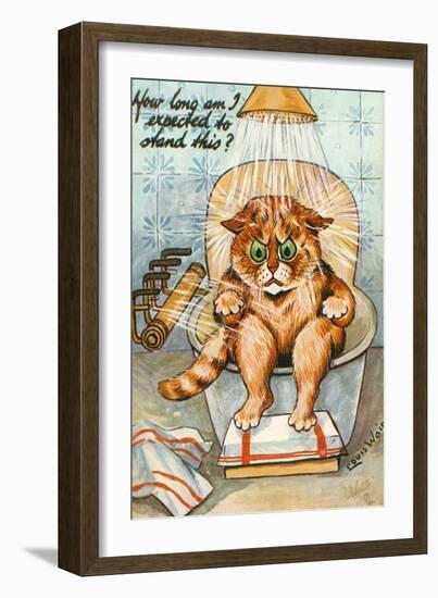 Taking the Waters as Seen by Louis Wain, C.1930-Louis Wain-Framed Giclee Print