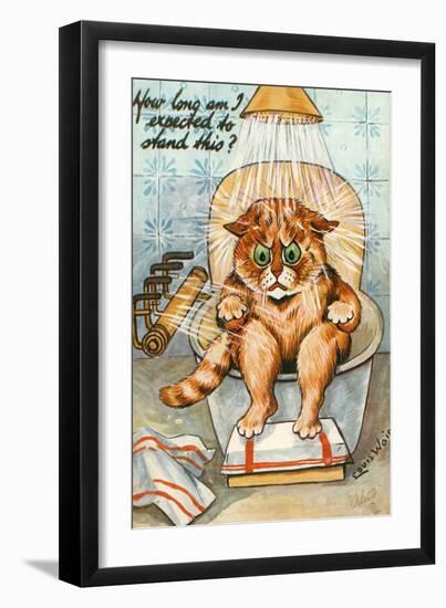 Taking the Waters as Seen by Louis Wain, C.1930-Louis Wain-Framed Giclee Print