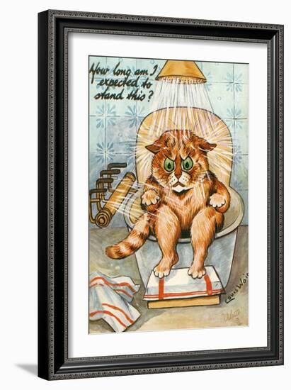 Taking the Waters as Seen by Louis Wain, C.1930-Louis Wain-Framed Giclee Print