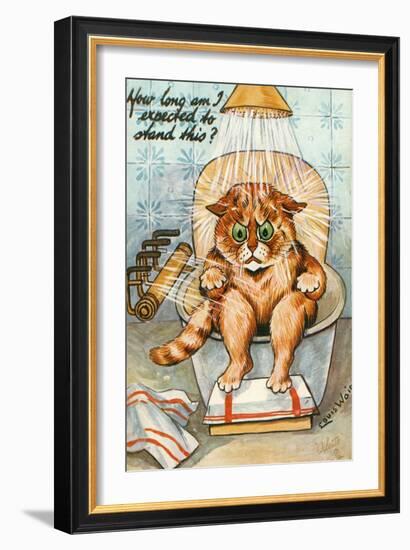 Taking the Waters as Seen by Louis Wain, C.1930-Louis Wain-Framed Giclee Print