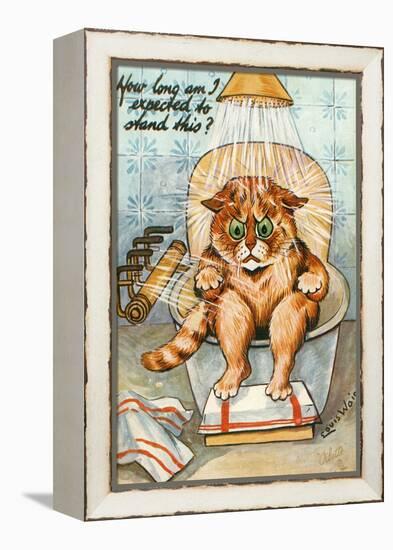 Taking the Waters as Seen by Louis Wain, C.1930-Louis Wain-Framed Premier Image Canvas