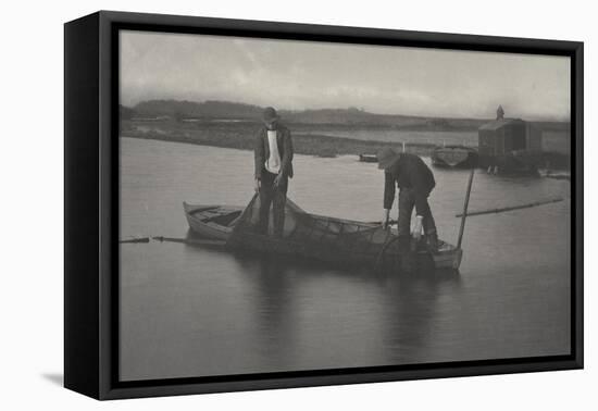 Taking up the Eel-Net ( levée du filet à anguilles )-Peter Henry Emerson-Framed Premier Image Canvas