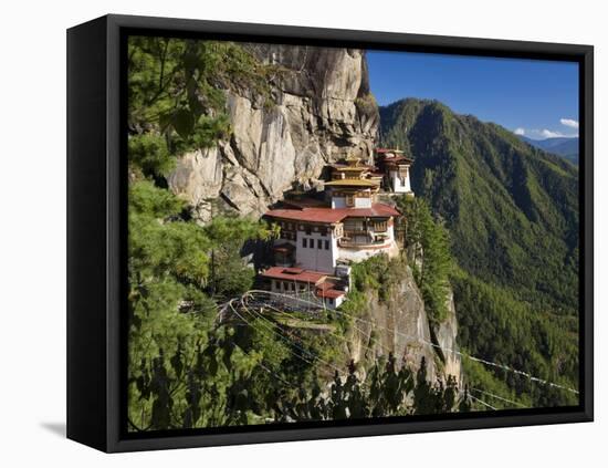 Taktsang Dzong or Tiger's Nest, Built in the 8th Century, Paro, Bhutan-Peter Adams-Framed Premier Image Canvas