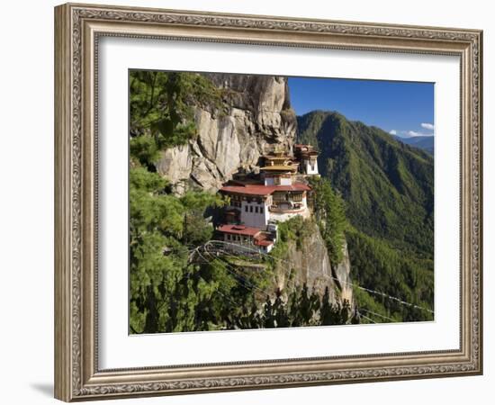 Taktsang Dzong or Tiger's Nest, Built in the 8th Century, Paro, Bhutan-Peter Adams-Framed Photographic Print
