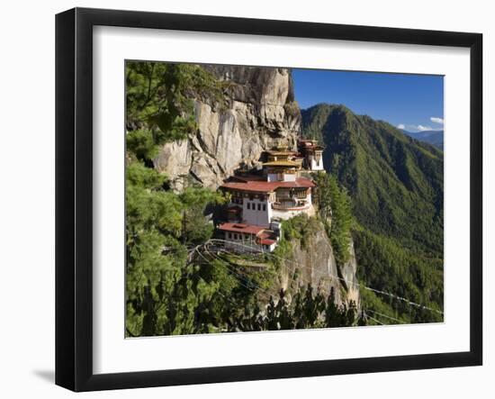 Taktsang Dzong or Tiger's Nest, Built in the 8th Century, Paro, Bhutan-Peter Adams-Framed Photographic Print