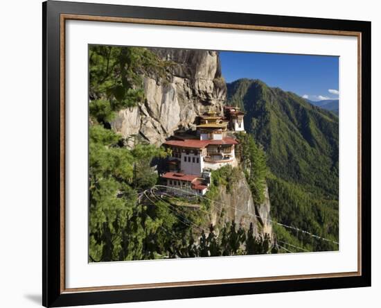 Taktsang Dzong or Tiger's Nest, Built in the 8th Century, Paro, Bhutan-Peter Adams-Framed Photographic Print