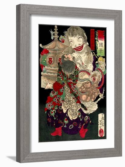 Takuto Tenno Chogai, from the Series Essays by Yoshitoshi-Yoshitoshi Tsukioka-Framed Giclee Print