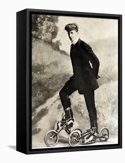 Takypod, Pedaled Roller Skates, 1910-Science Source-Framed Premier Image Canvas