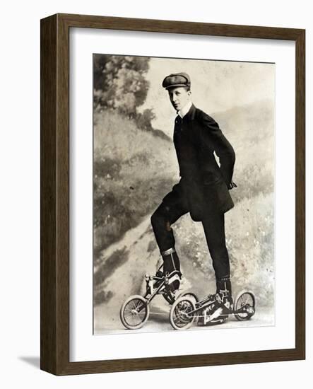 Takypod, Pedaled Roller Skates, 1910-Science Source-Framed Giclee Print