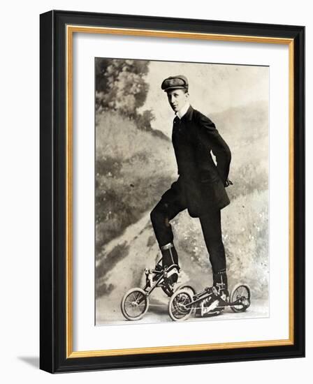 Takypod, Pedaled Roller Skates, 1910-Science Source-Framed Giclee Print