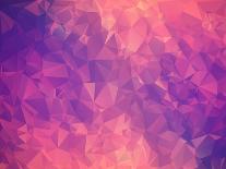 Purple Pink Abstract Background Polygon-Talashow-Framed Stretched Canvas