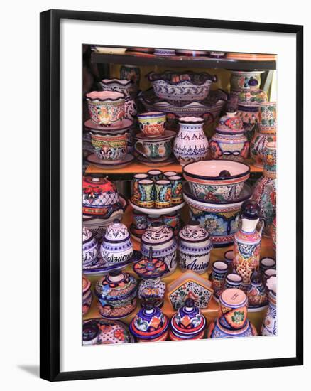 Talavera Pottery, El Parian Market, Puebla, Historic Center, Puebla State, Mexico, North America-Wendy Connett-Framed Photographic Print