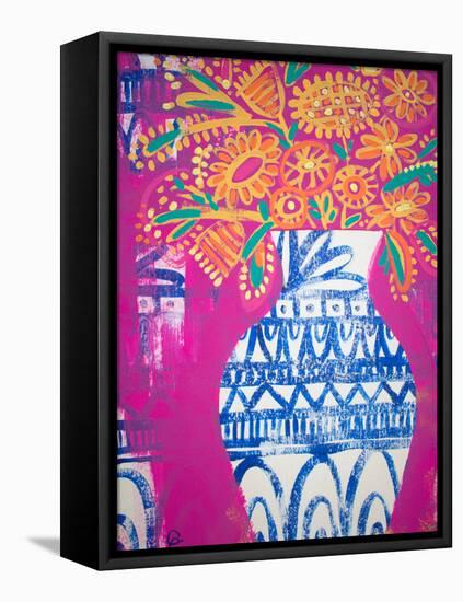 Talavera Vase 2-Gabriela Avila-Framed Stretched Canvas