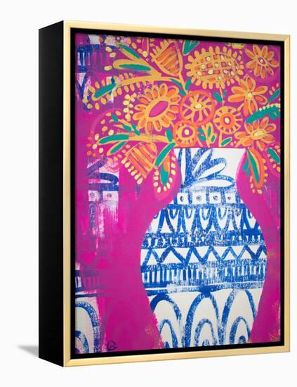 Talavera Vase 2-Gabriela Avila-Framed Stretched Canvas