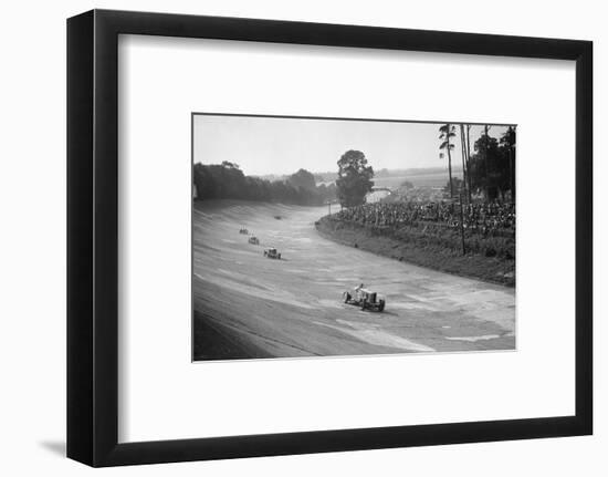 Talbot 90 on the banking at Brooklands, 1930s-Bill Brunell-Framed Photographic Print