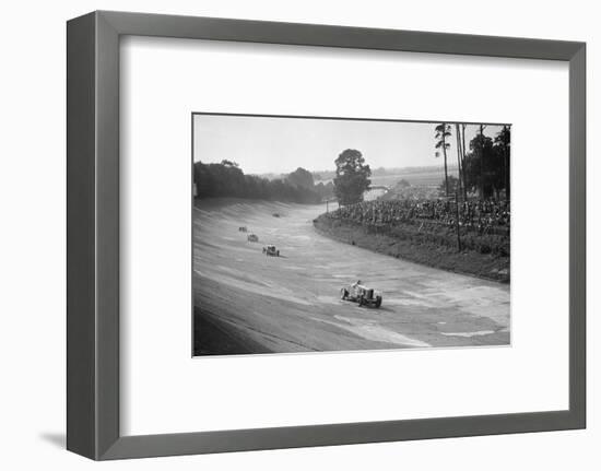 Talbot 90 on the banking at Brooklands, 1930s-Bill Brunell-Framed Photographic Print