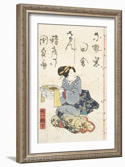 Tale of Genji, Country Style, Volume 21, Book 2, 1836-Utagawa Kunisada-Framed Giclee Print