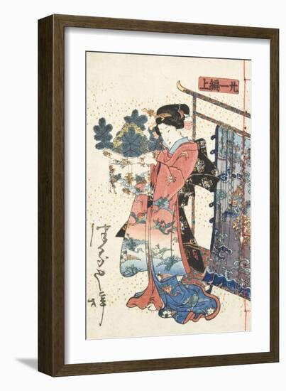 Tale of Genji, Country Style, Volume 21, Book A, 1836-Utagawa Kunisada-Framed Giclee Print