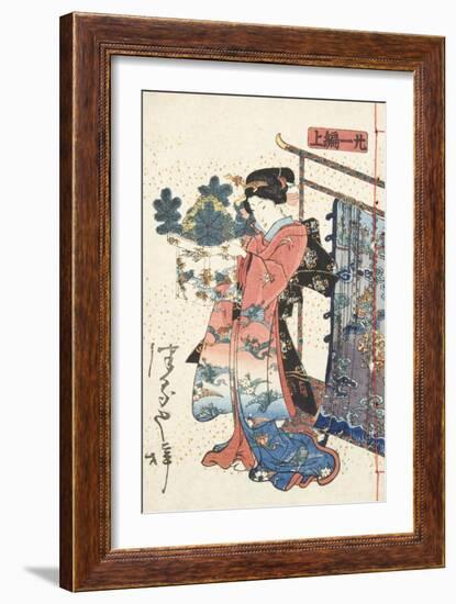 Tale of Genji, Country Style, Volume 21, Book A, 1836-Utagawa Kunisada-Framed Giclee Print