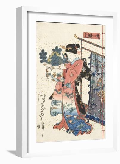 Tale of Genji, Country Style, Volume 21, Book A, 1836-Utagawa Kunisada-Framed Giclee Print