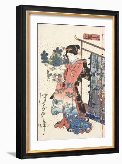 Tale of Genji, Country Style, Volume 21, Book A, 1836-Utagawa Kunisada-Framed Giclee Print