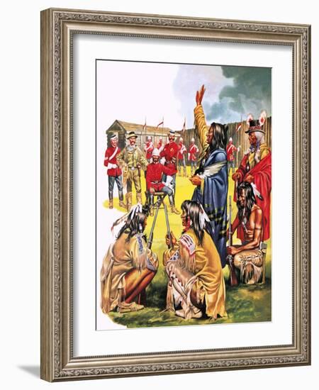 Tales of the Canadian Mounties: the Long March-Mcbride-Framed Giclee Print