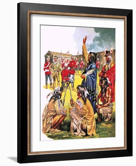 Tales of the Canadian Mounties: the Long March-Mcbride-Framed Giclee Print