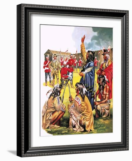 Tales of the Canadian Mounties: the Long March-Mcbride-Framed Giclee Print