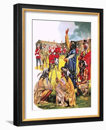 Tales of the Canadian Mounties: the Long March-Mcbride-Framed Giclee Print