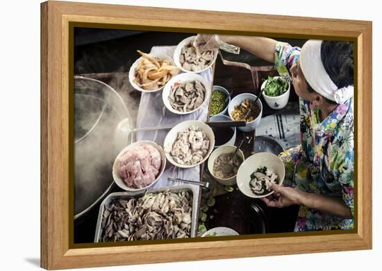Taling Chan Floating Market, Bangkok, Thailand, Southeast Asia, Asia-Andrew Taylor-Framed Premier Image Canvas