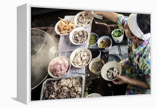 Taling Chan Floating Market, Bangkok, Thailand, Southeast Asia, Asia-Andrew Taylor-Framed Premier Image Canvas