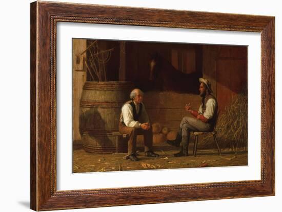 Talking it Over (The Civil War)-Enoch Wood Perry-Framed Art Print