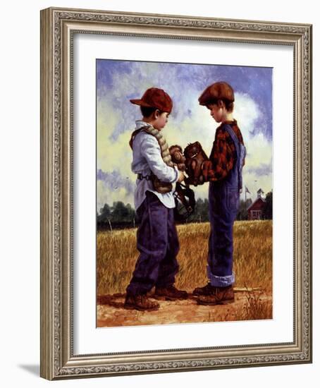 Talking It Over-Jim Daly-Framed Art Print