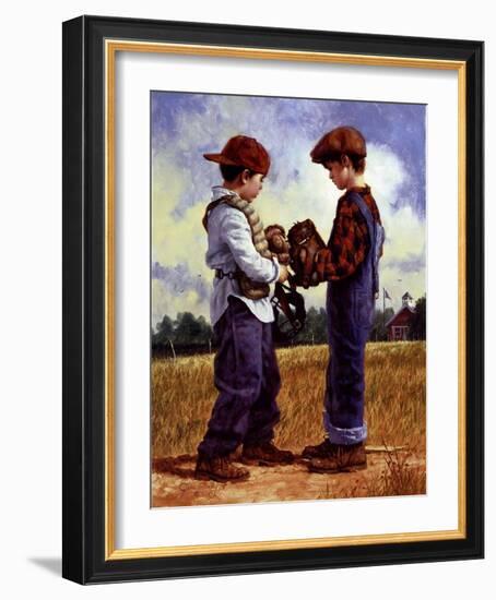 Talking It Over-Jim Daly-Framed Art Print