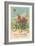 Tall and Fat Guy Riding Bicycles in Mountains-null-Framed Art Print