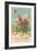 Tall and Fat Guy Riding Bicycles in Mountains-null-Framed Art Print