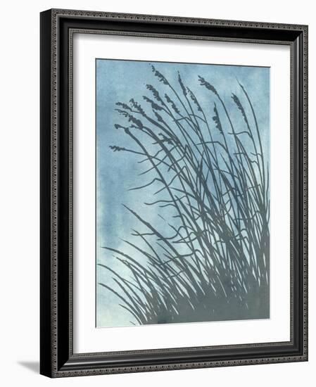 Tall Grasses on Blue I-Elizabeth Medley-Framed Art Print