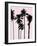 Tall Palms Black on Pink I-Mia Jensen-Framed Art Print