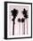 Tall Palms Black on Pink II-Mia Jensen-Framed Art Print