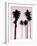 Tall Palms Black on Pink II-Mia Jensen-Framed Art Print