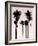 Tall Palms Black on Pink II-Mia Jensen-Framed Art Print